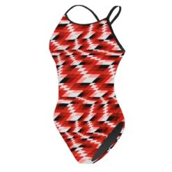 RISE Sandies Female Swerve Poly Swimsuit -Sport Blue Motion lgs47 16r