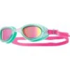 TYR Women's Special OPS 2.0 Polarized Goggles-Pink/Mint -Sport Blue Motion lgspsb 687 alt01
