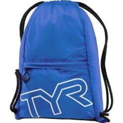 TYR Drawstring Backpack -Sport Blue Motion lpso2 428 alt02