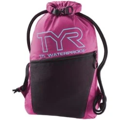 TYR Alliance Waterproof Sackpack 9 TYR Alliance Waterproof Sackpack -Sport Blue Motion lwetdryd pink 1 1
