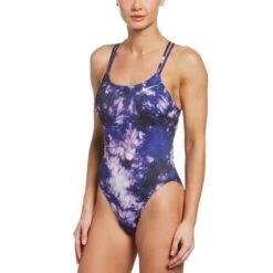 Nike Hydrastrong Tie Dye Spiderback One Piece -Sport Blue Motion nessb007 536