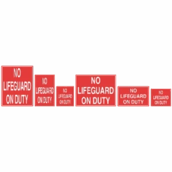 No Lifeguard On Duty Sign