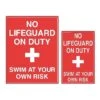 Swim At Your Own Risk Sign -Sport Blue Motion swim at your own risk sign
