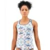 Pressed Flowers RS Harley Tank -Sport Blue Motion thapfl7a