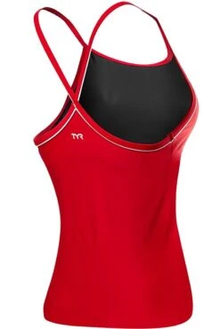 TYR Guard Women's Durafast One Tankini Top 9 TYR Guard Women's Durafast One Tankini Top -Sport Blue Motion tmgu7ar back
