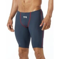 TYR Thresher Jammer -Sport Blue Motion tpsm6 grey red front l