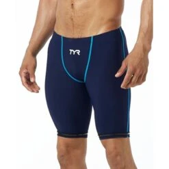 TYR Thresher Jammer -Sport Blue Motion tpsm6 navy blue front l