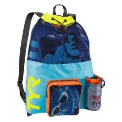TYR Big Mesh Mummy Backpack -Sport Blue Motion tyr big mesh mummy backpack 21