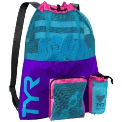 TYR Big Mesh Mummy Backpack -Sport Blue Motion tyr big mesh mummy backpack 29