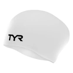 TYR Long Hair Wrinkle-free Swim Cap -Sport Blue Motion tyr long hair wrinkle free swim cap 5