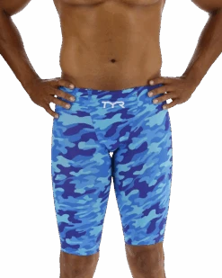 TYR Venzo Camo High Waist Jammer -Sport Blue Motion vzchw6a 279 main01