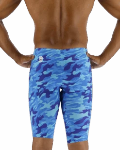 TYR Venzo Camo High Waist Jammer -Sport Blue Motion vzchw6a 279 main02