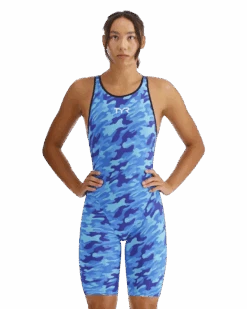TYR Venzo Camo Open Back -Sport Blue Motion vzcob6a 279 main01
