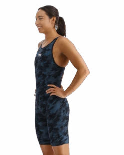 TYR Venzo Camo Open Back -Sport Blue Motion vzcob6a 644 alt03