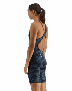 TYR Venzo Camo Open Back -Sport Blue Motion vzcob6a 644 alt04