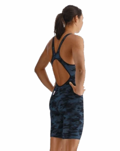 TYR Venzo Camo Open Back -Sport Blue Motion vzcob6a 644 alt05